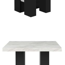Square marble dining table