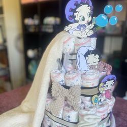 Betty Boop diaper cake