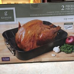 Two piece carbon steel Roasting/Baking Pan. (NEW)