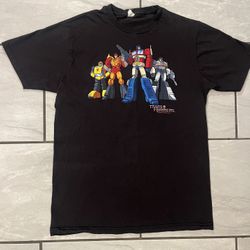 Y2K 2008 Transformers Men T-Shirt Size Large Black Logo Graphic Movie Promo