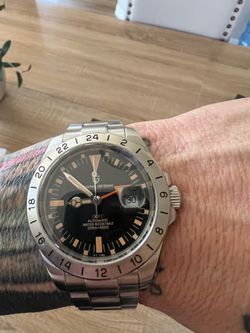 Pagani Design Men’s GMT Automatic 200m Watch Black Dial Steel Bracelet