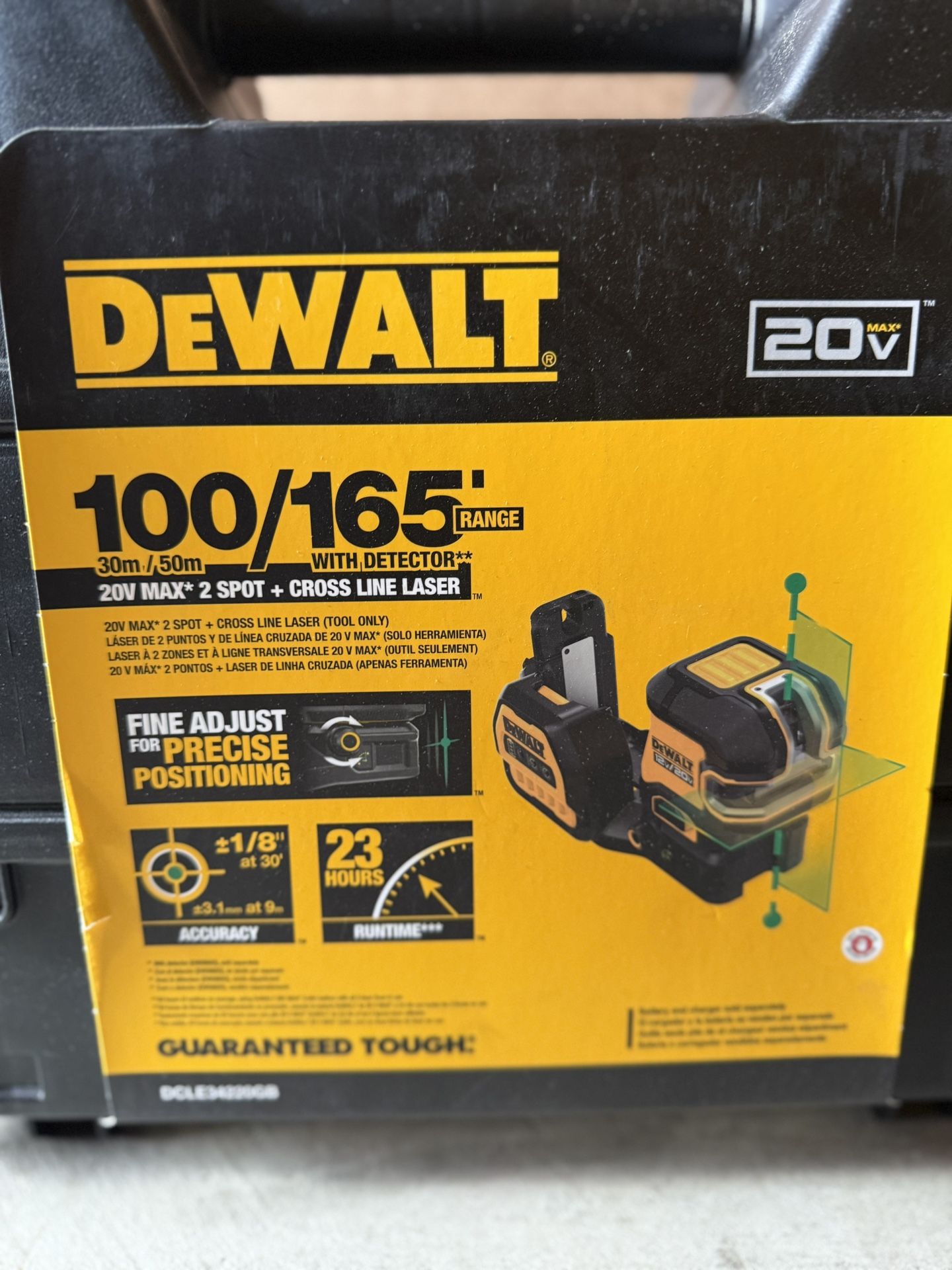 New DEWALT 20V/12V MAX Laser Level, 2 Spot Laser and Cross New DEWALT 20V/12V MAX Laser Level, 2 Spot Laser and Cross