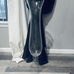 2-   40” Glass Trumpet Vase 