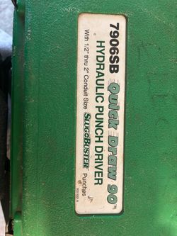 Greenlee 7906sb Quick Draw 90 Hydraulic Punch Kit