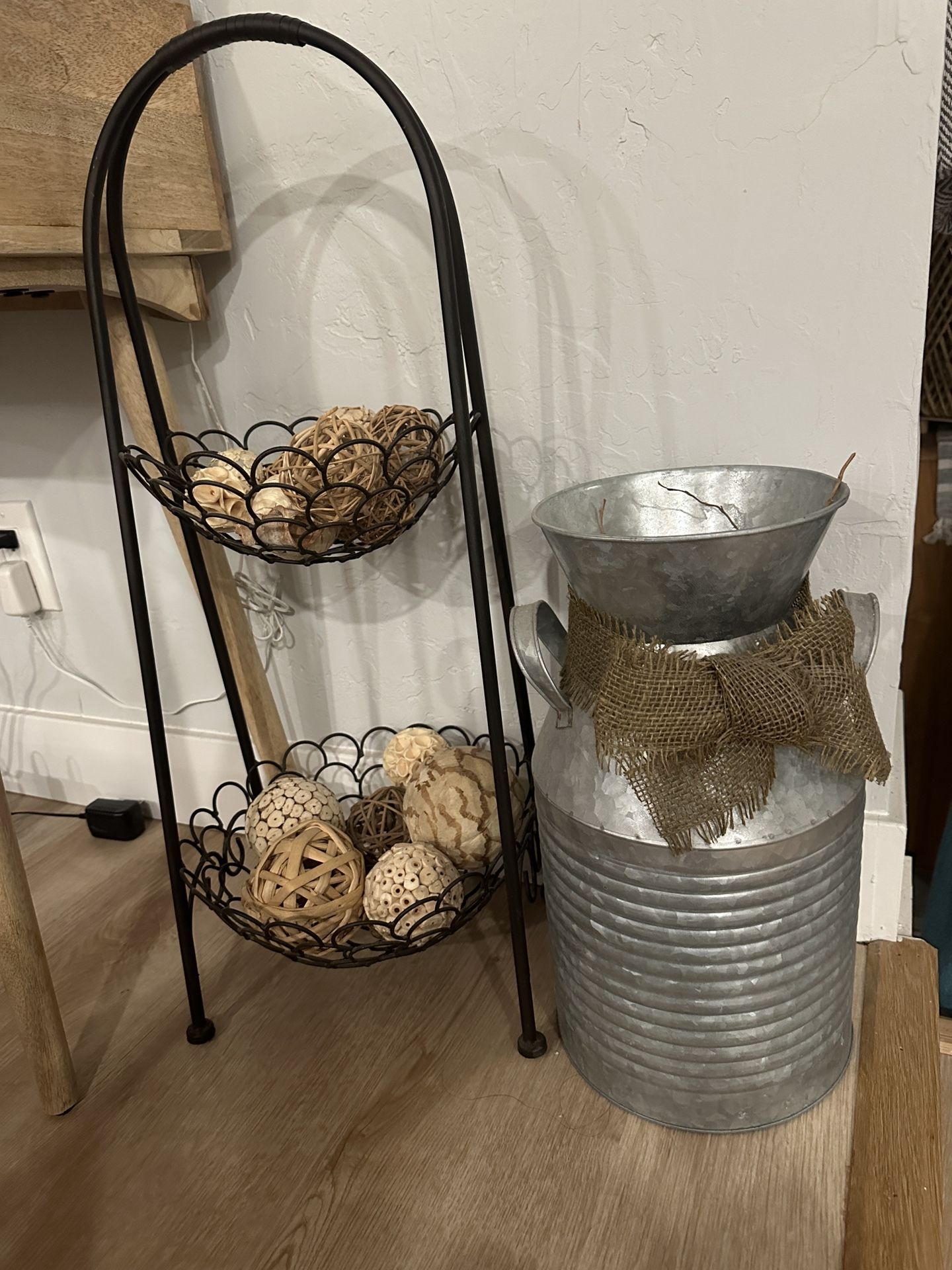 Two Tiered Basket and Canister