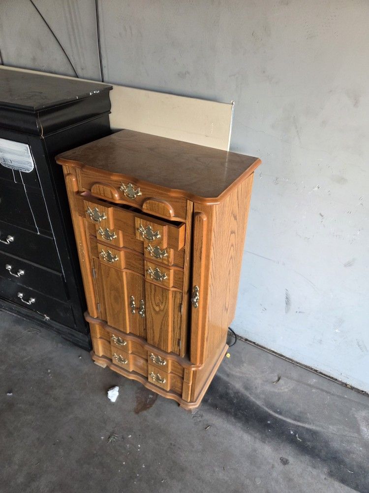 ​💍 Oak Wood Jewelry Armoire / Chest 💎