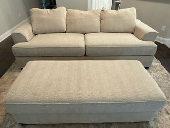 Sofa with matching ottoman