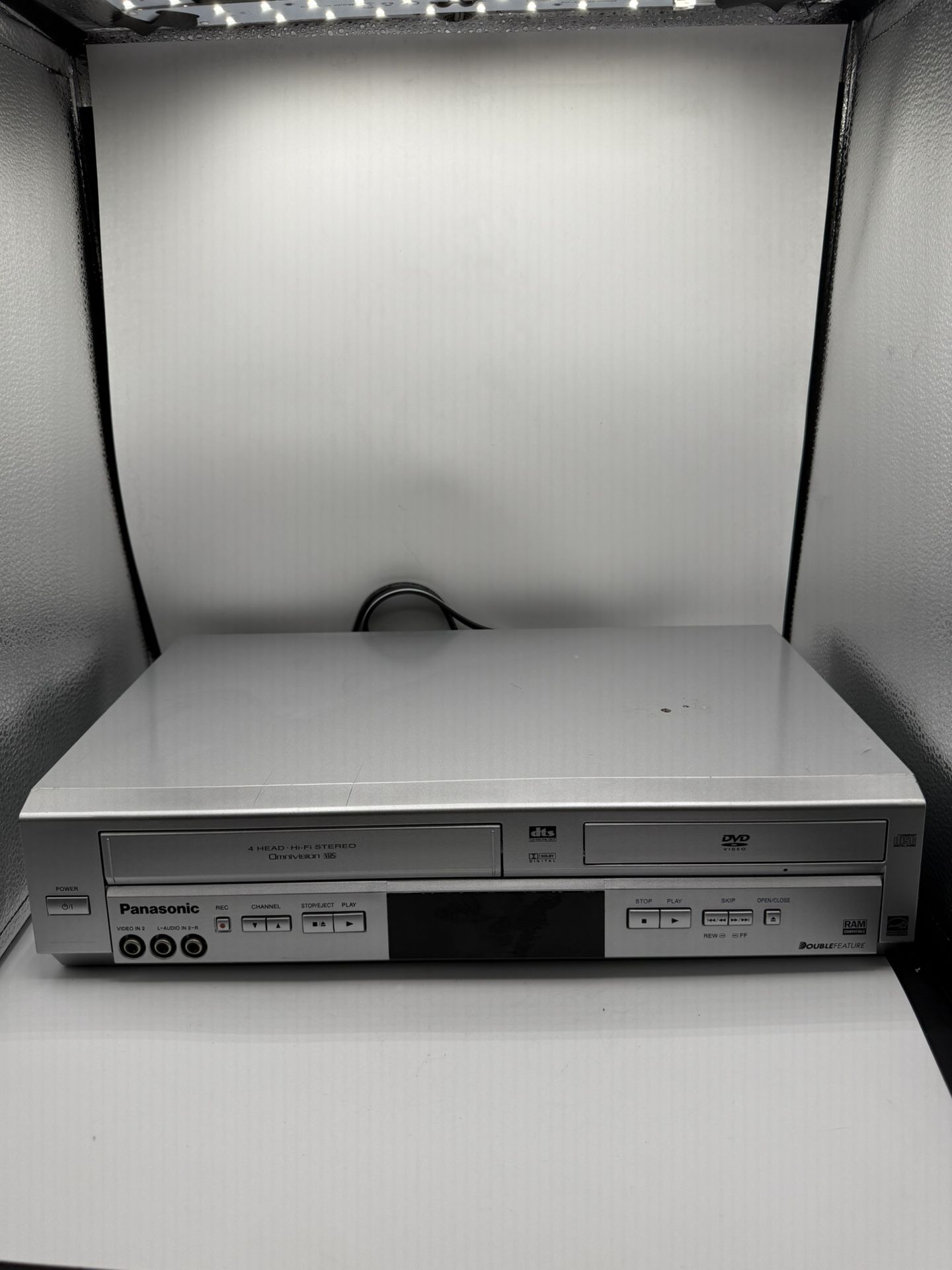 Panasonic PV-D4744S DVD VCR Combo VHS Player Tested Working No Remote