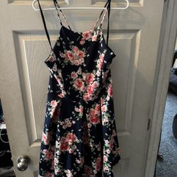 Navy Floral Dress