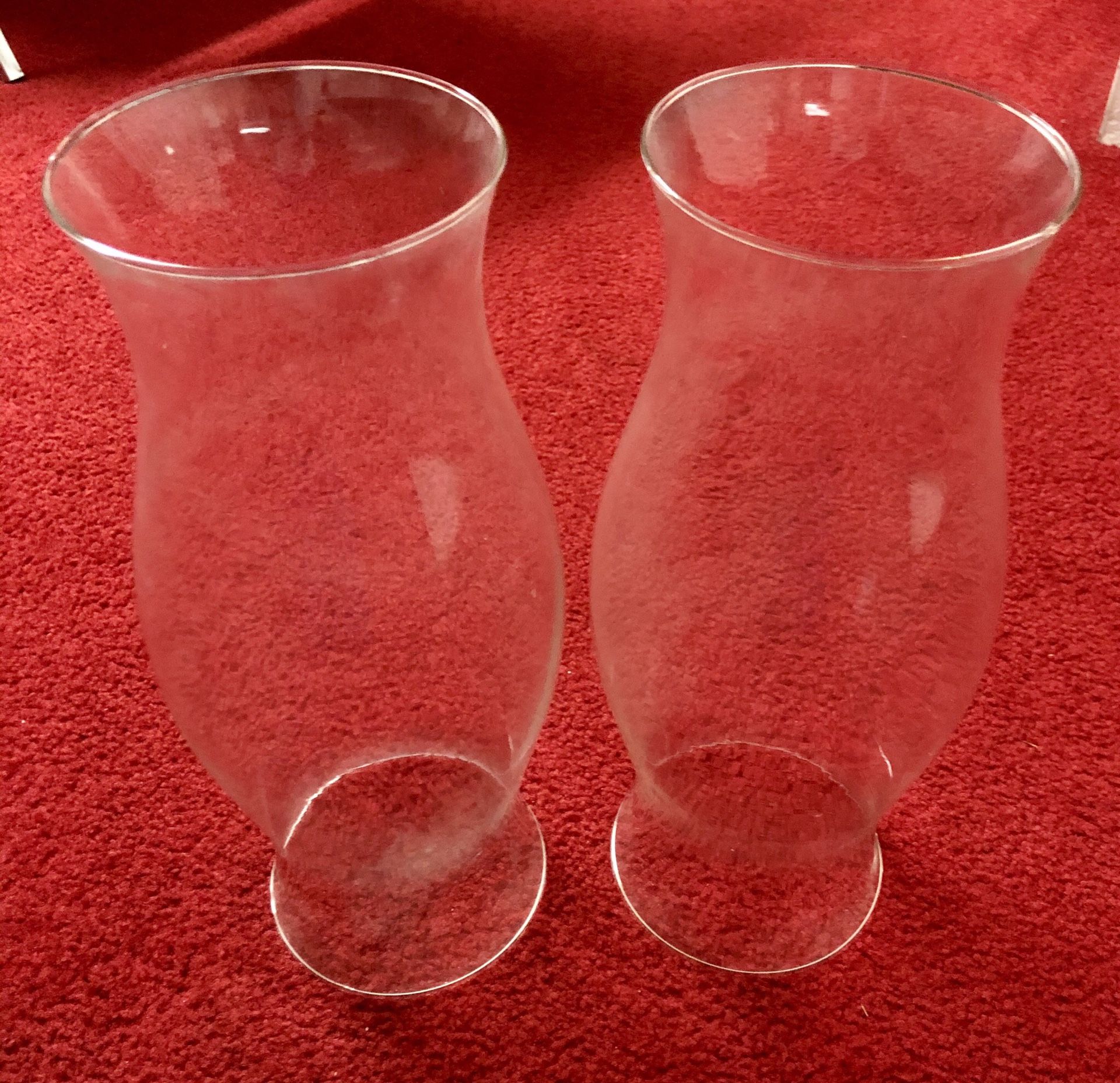16 inch glass hurricane candle globes