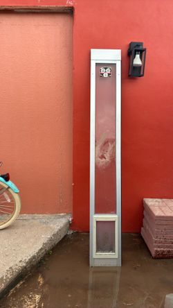 Sliding door doggy door for small dog