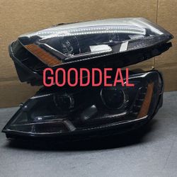 #oh4 VOLKSWAGEN JETTA 11-14 DRL PROJECTOR HEADLIGHTS - BLACK SMOKED PRO