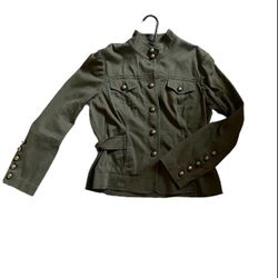 INC International Concepts Vintage Women’s Military Style Jacket 