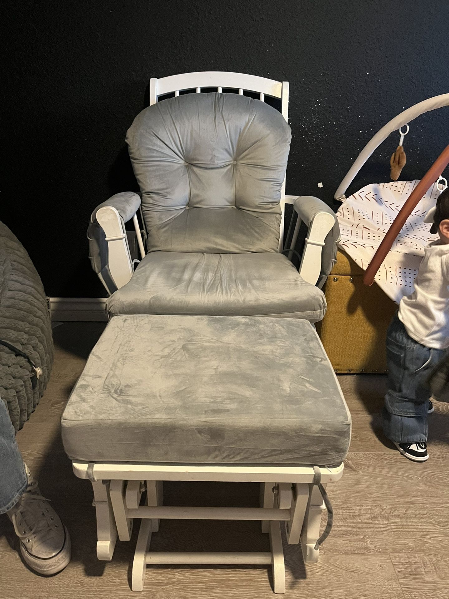 Nursery Rocker with Ottoman