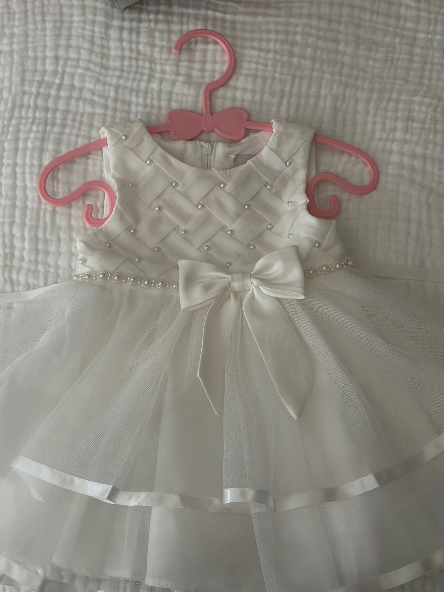 White Baby Girl Baptism Dress 
