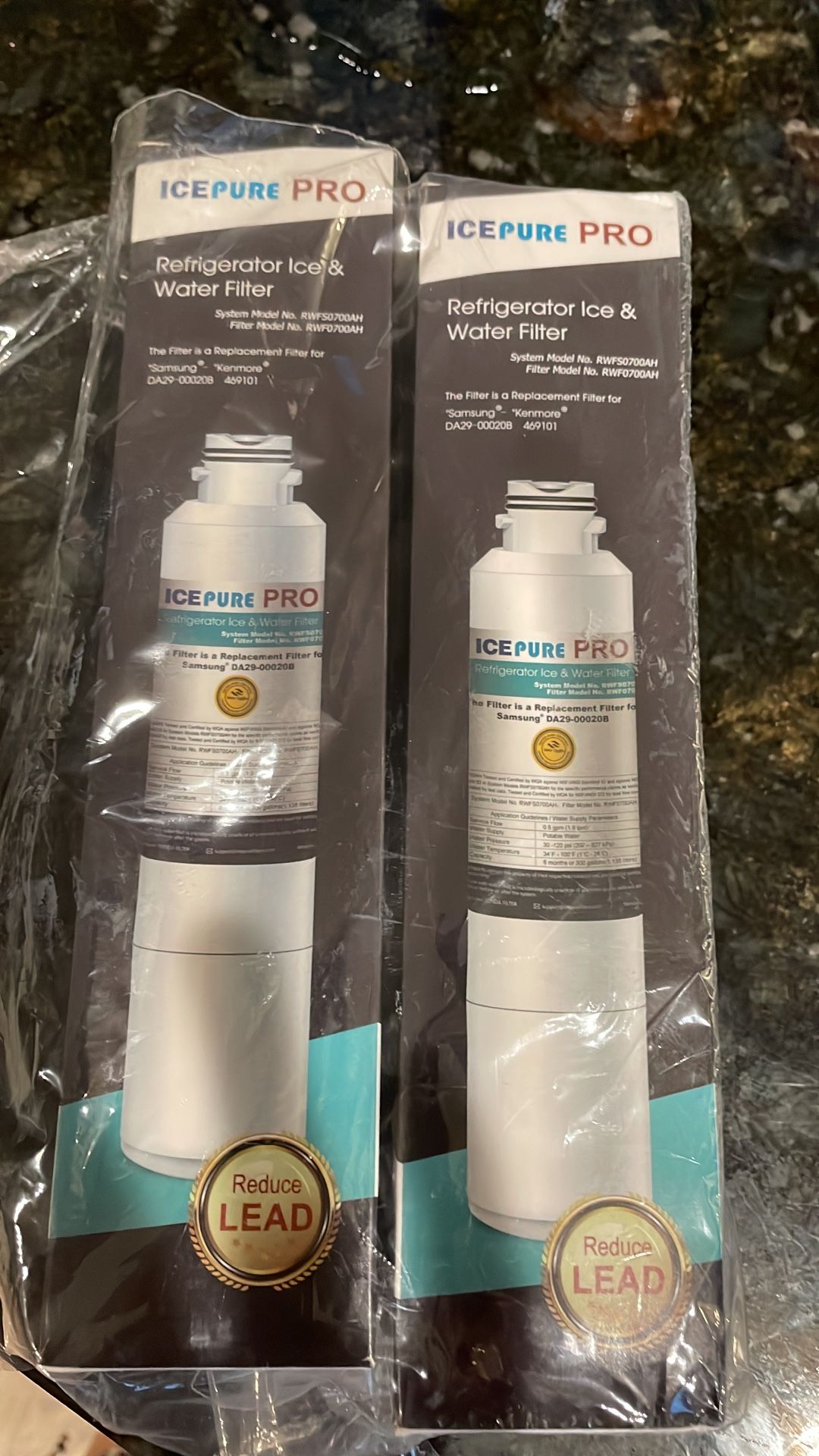 Two Brand New Refrigerator Water& Ice Filters
