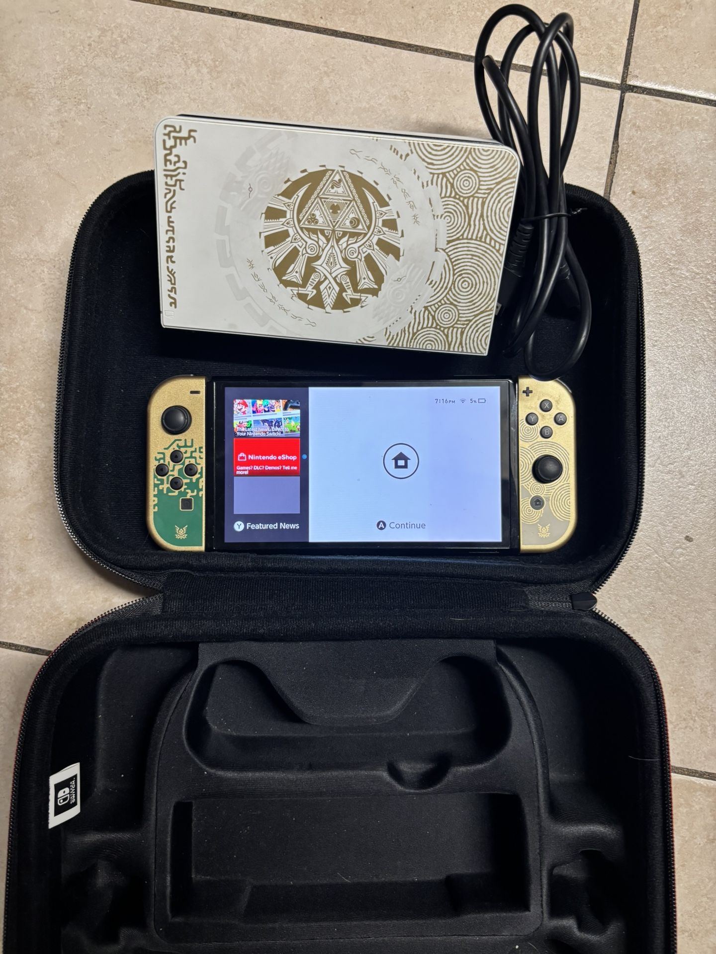 Nintendo Switch - OLED Model - The Legend of Zelda: Tears of the Kingdom Edition With Dock , and Charger 