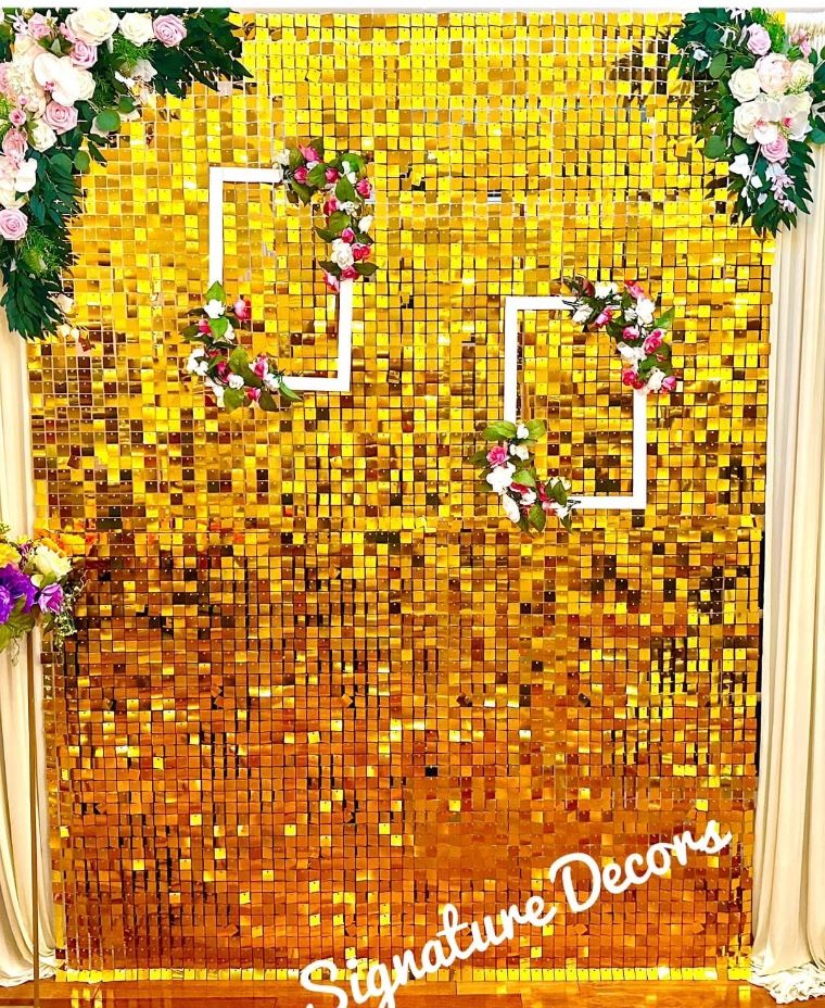 6x8 Ft Gold Shimmer Panels. 48 Panels