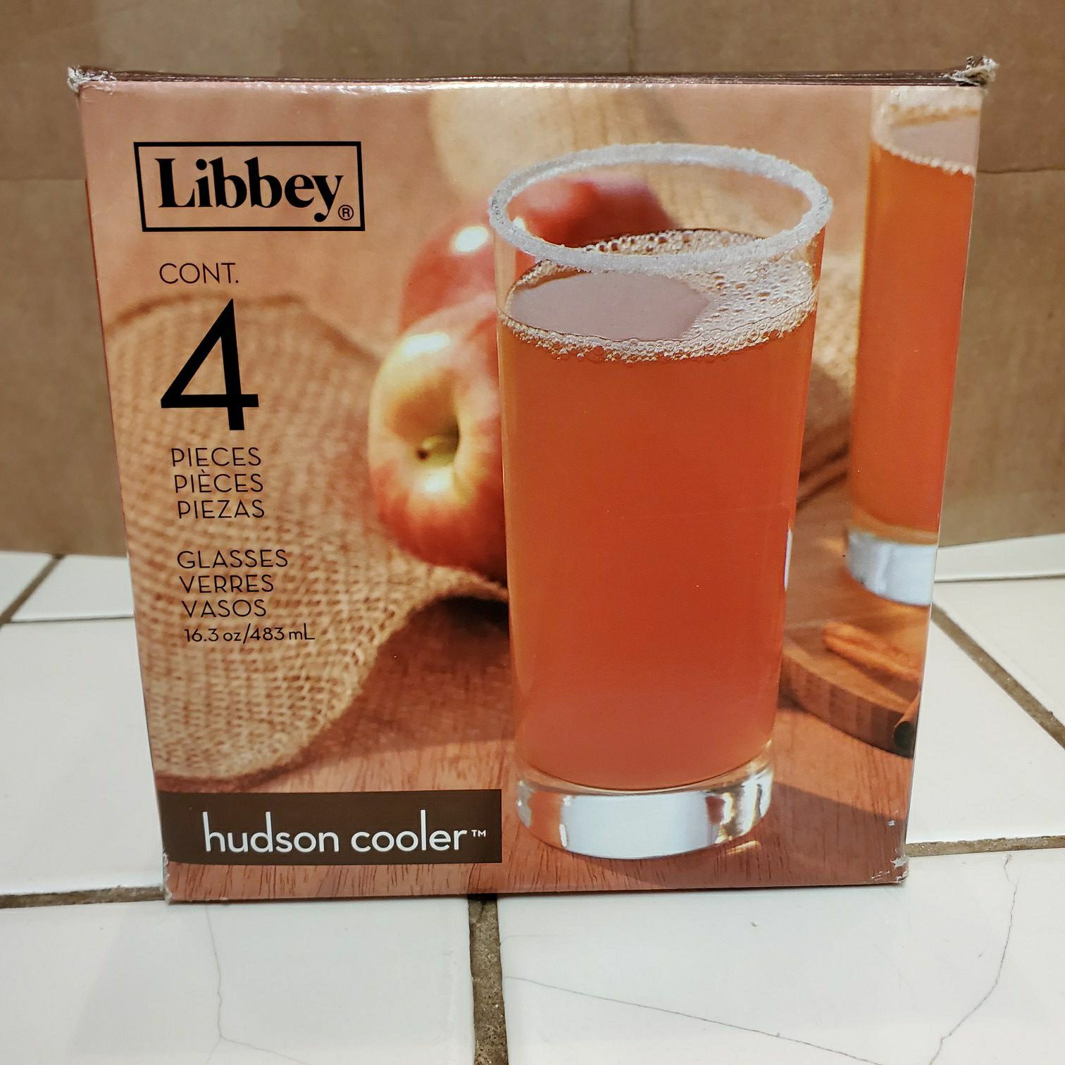 New In Box 4 Libbey Glass Tumbler Cups 🥃