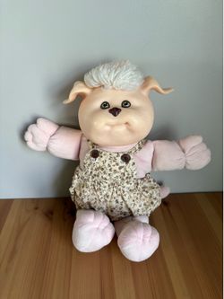 Vintage Cabbage Patch Kids Koosa Dog Tan Peach Puppy 1983 Doll Floppy Ears