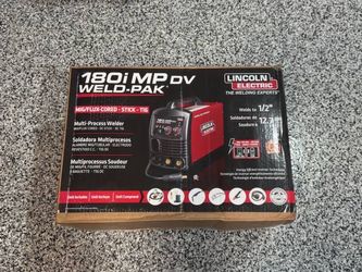 Lincoln Electric 180 Amp Weld-Pak 180i Multi-Process Stick/MIG/Flux-Core/TIG, 120V or 230V Aluminum Welder with Spool Gun sold separately