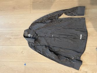 English Laundry Gray And Silver Stripes Dress Shirt