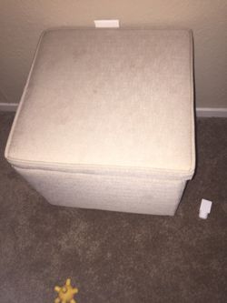 Beige ottoman