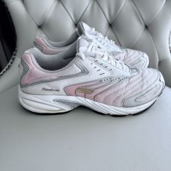 Reebok Women’s Classic Pink Gray Running Shoes Size 8.5 Lightweight Comfortable