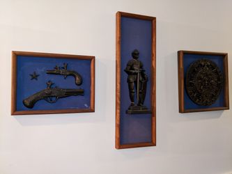 3 metal wall decorations