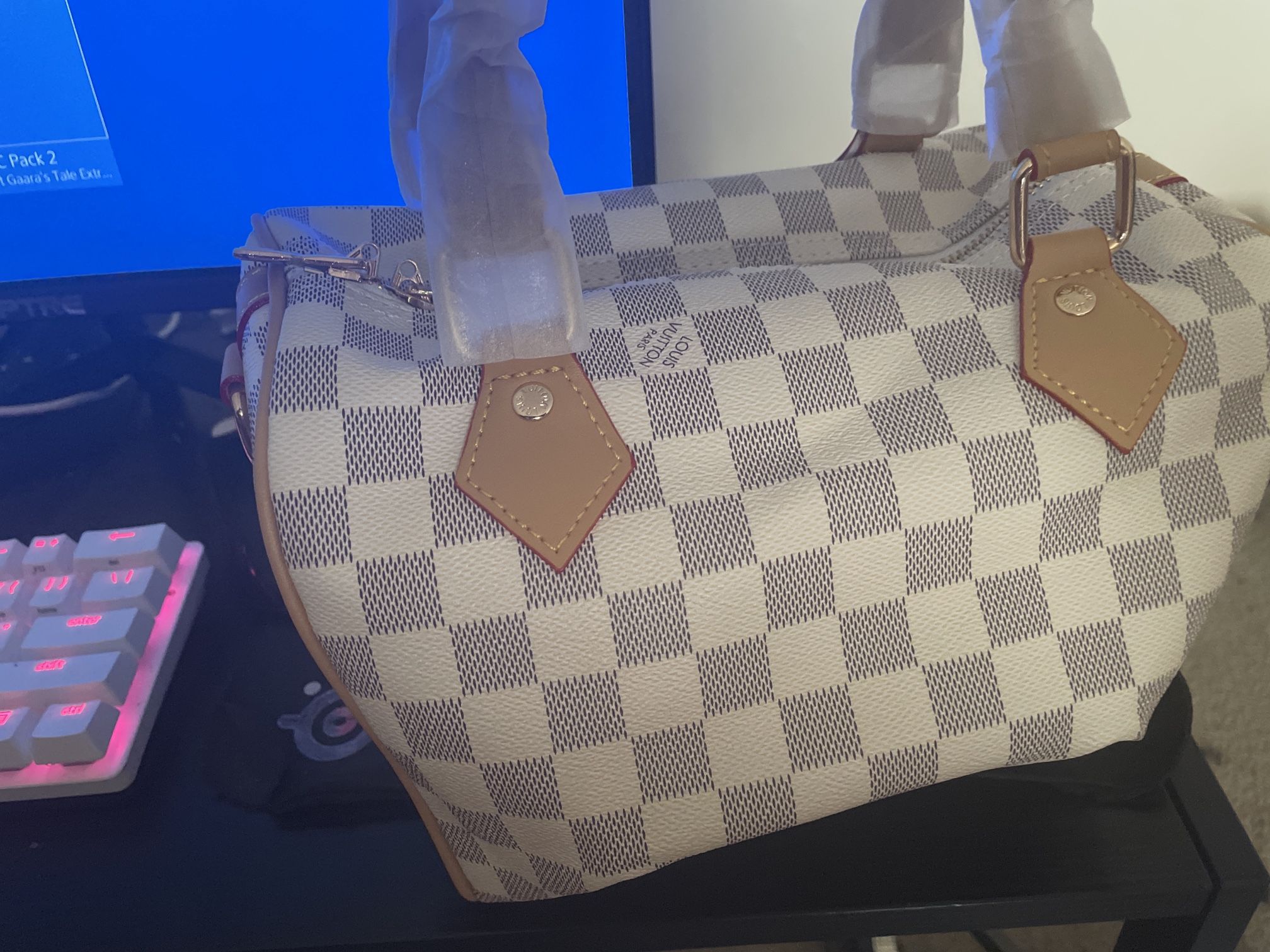 Louis Vuitton Speedy Bandouliere 25 Damier Azur WOMEN'S Messenger Bag