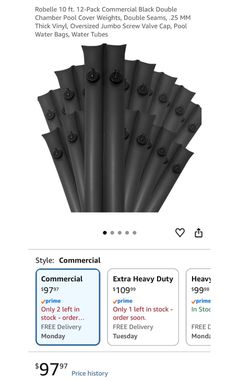 Cover weights for pool 10ft