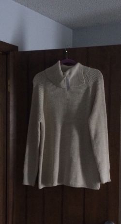 Split turtle neck sweater