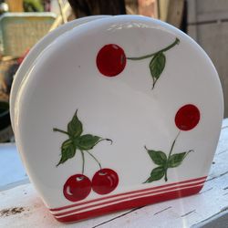 Vintage Pre-owned  Cherry Napkin Holder By Home