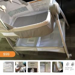 crib and changing table in one