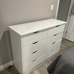 White 8 drawer dresser