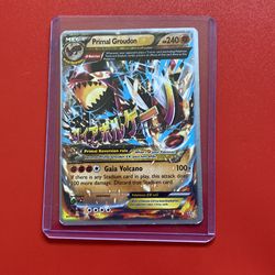 Primal Groudon Mega EX; 86/100 2015 championship playing card