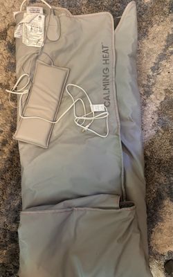 Sharper Image Calming Heat Sauna Wrap Far Infrared Portable Spa Grey