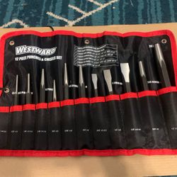 Westward 12 Piece Punches And Chisels Set 
