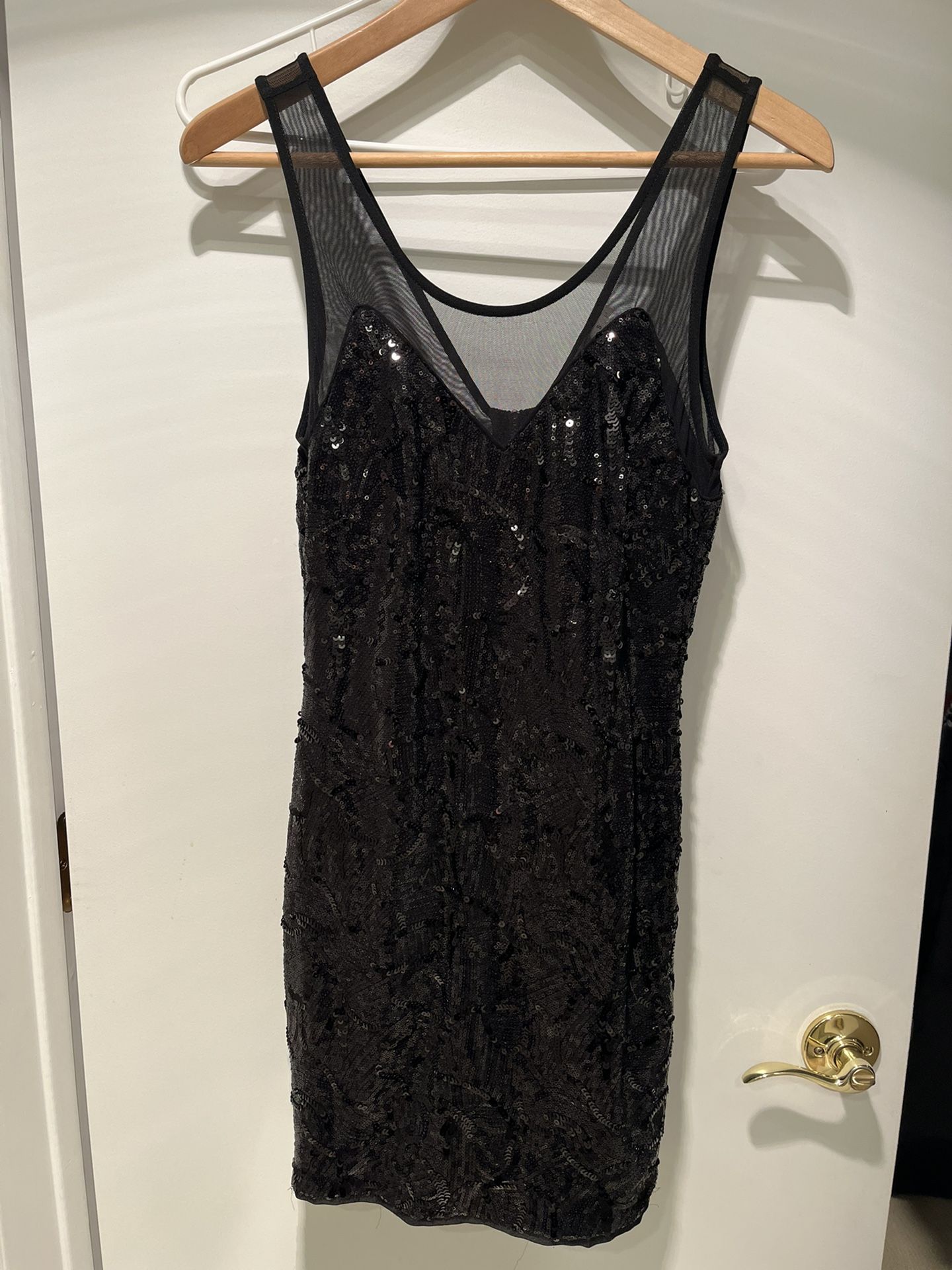 Ladies Black Sequined Cocktail Dress NWT