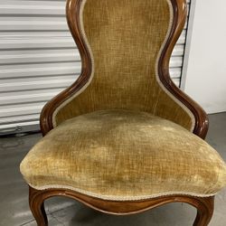 Antique Velvet Chairs With Brocaded Upholstered Trim.  Will sell separately. Delivery Available!