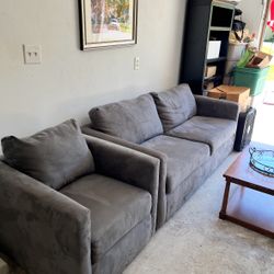 Matching Sofa with Pull-Out Bed and Oversized Chair Set