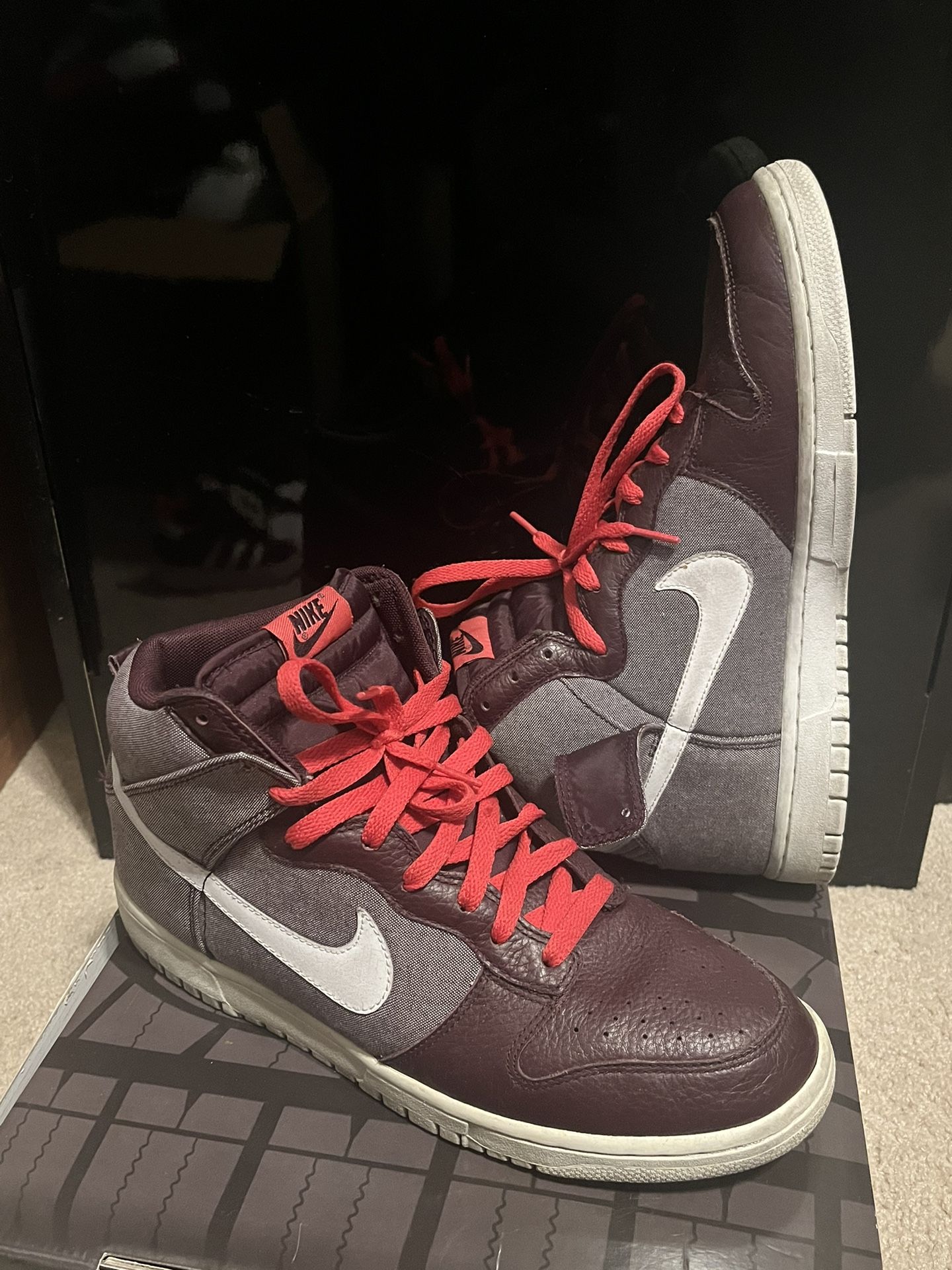 Nike Dunk High Red Mahogany 2012 317982-607 Size 11.5