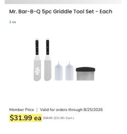 Griddle tool set