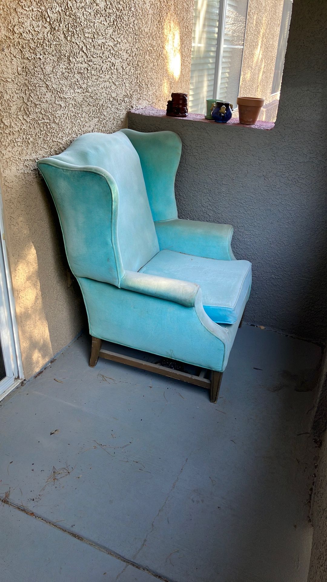 heavy blue chair