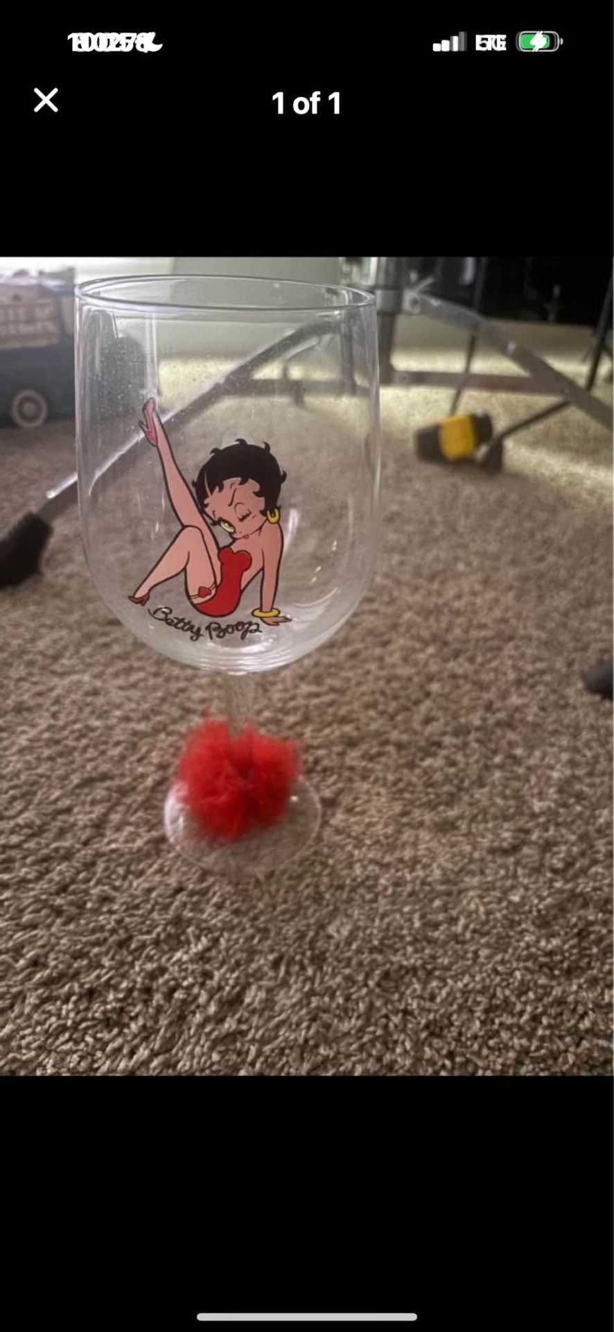 Large Betty Boop Glass