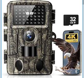 WiFi Trail Camera 4K 60MP, Hunting Cameras with Motion Activated Night Vision