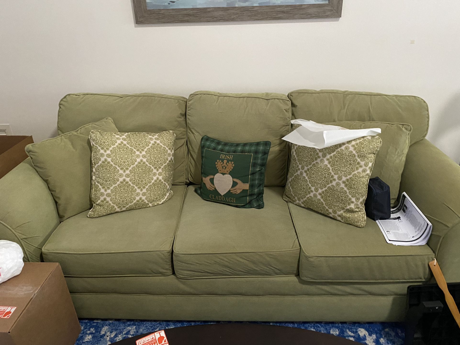 Couch And Chair With Ottoman 