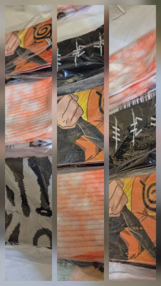 Anime Socks 3 Sets + Anime Cd Holder