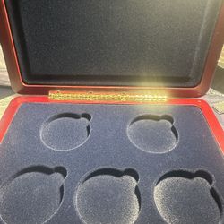 NEW 5 Morgan/ Peace/ Eagle Cherry Red Wood Box 