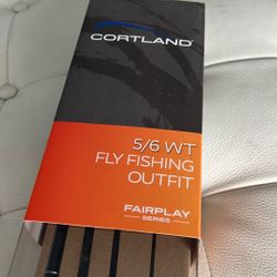 Cortland 5/6 WT Fly Rod Combo 8' 4-Piece Pre-Loaded w/ Cortland 5/6 Line New In Box Fast Shipping